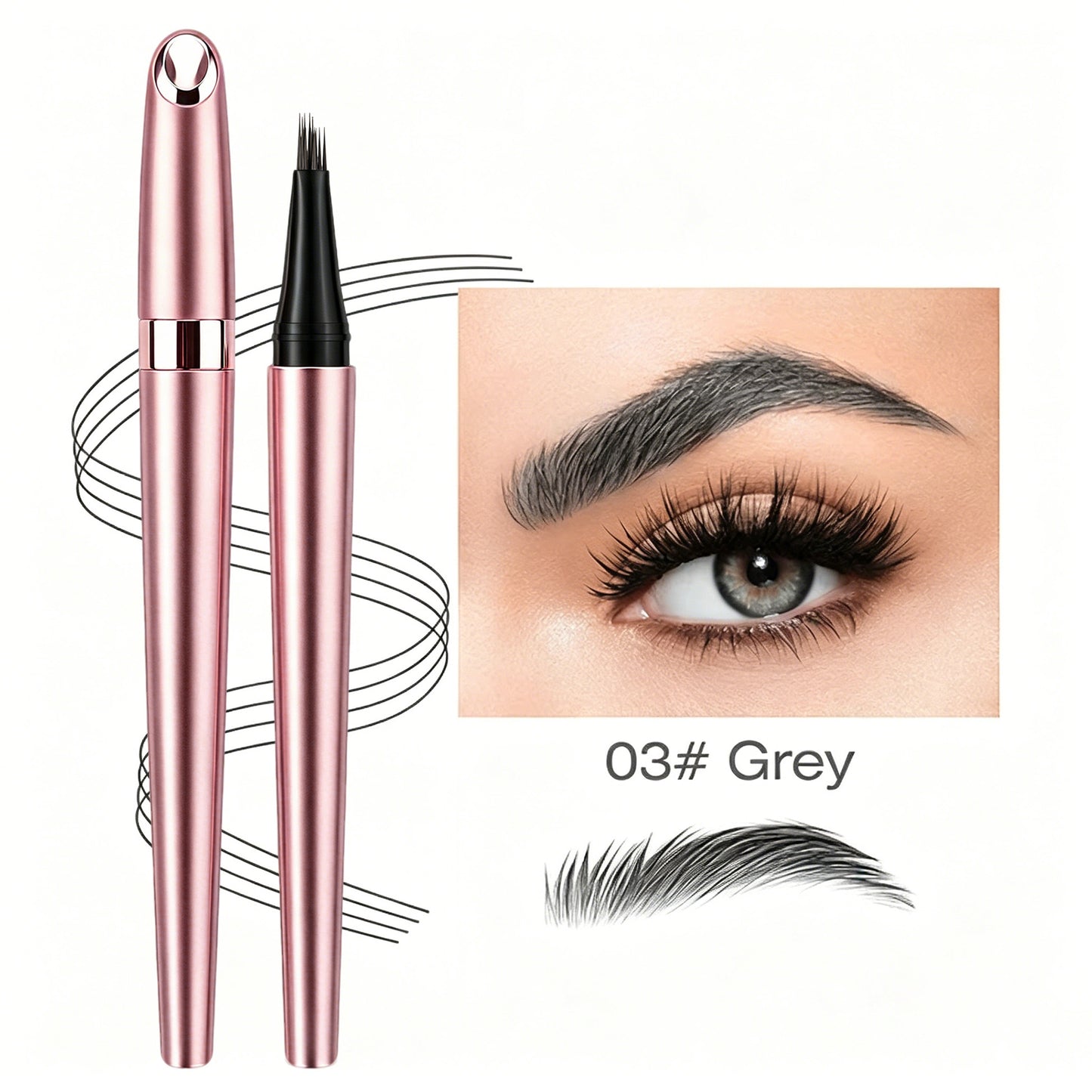 Long Lasting Waterproof Micro Fork Brow Pen