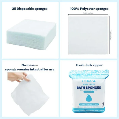🏆Flash Sale⚡ 50K+  🌈Disposable Rinse-Free Bathing Wipes🧼