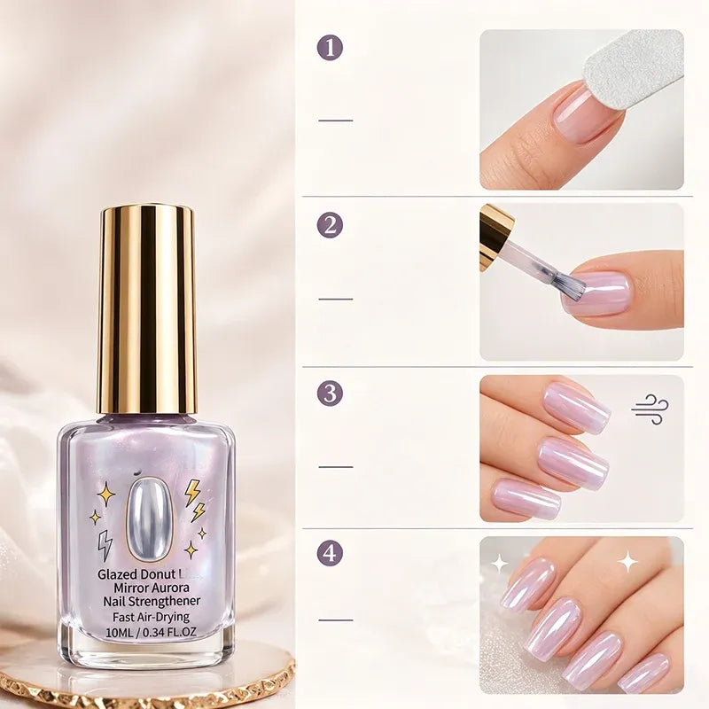 📢📢50% OFF !! ⏰Lilac Glossy Mirror Nail Strengthener