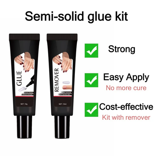Semi solid glue Upgrade Super Strong Quick drying with remover kit