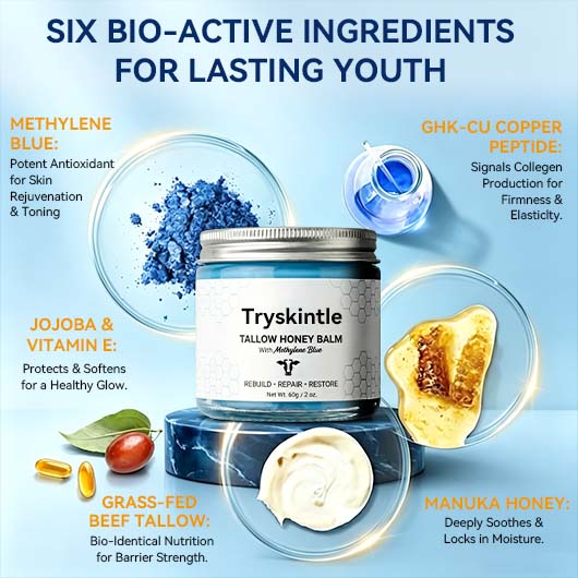 Whipped Tallow Honey Balm with Methylene Blue