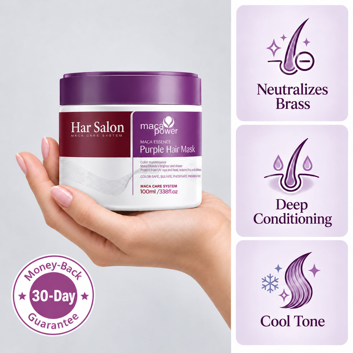 Purple Hair Mask — Neutralize Brass, Keep Your Blonde Cool
