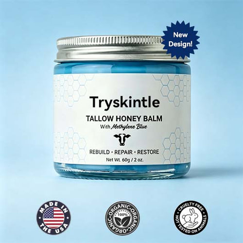 Whipped Tallow Honey Balm with Methylene Blue