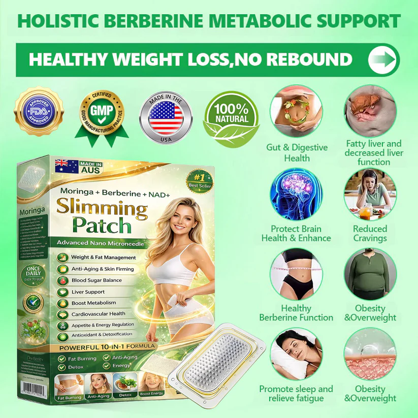 Berberine Slimming Microneedle Patch | 10-in-1 Weight Management Support
