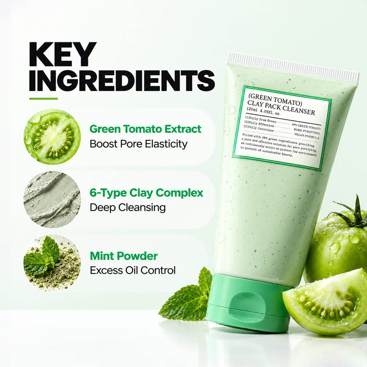 (Green Tomato) Clay Mask Cleanser