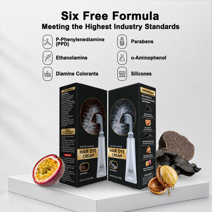 Unisex Grey Coverage Hair Dye with Hair Care