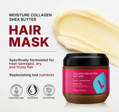 Collagen Shea Butter Hair Mask – Deep Repair & Hydration Treatment