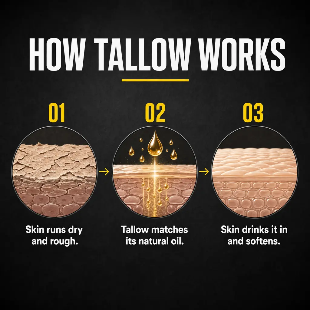 Beef Tallow Honey Balm for Men