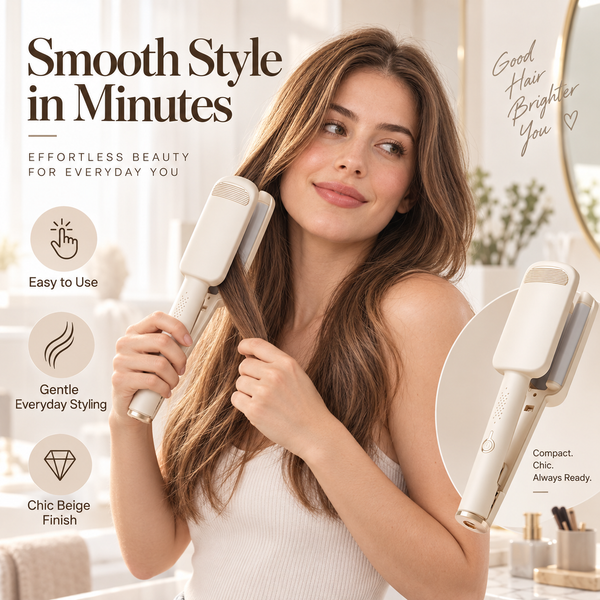 🌸 LIMITED-TIME 50% OFF! ✨ 32MM Wavy Hair Curler – Big Bouncy Curls, 4 Adjustable Heat Settings & Negative Ion Care – Salon-Quality Styling at Home 💇‍♀️