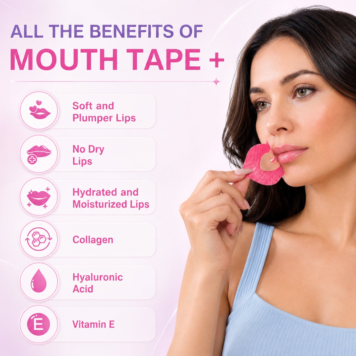 tryskintle lip tape  Hydrating Collagen Mouth Tape