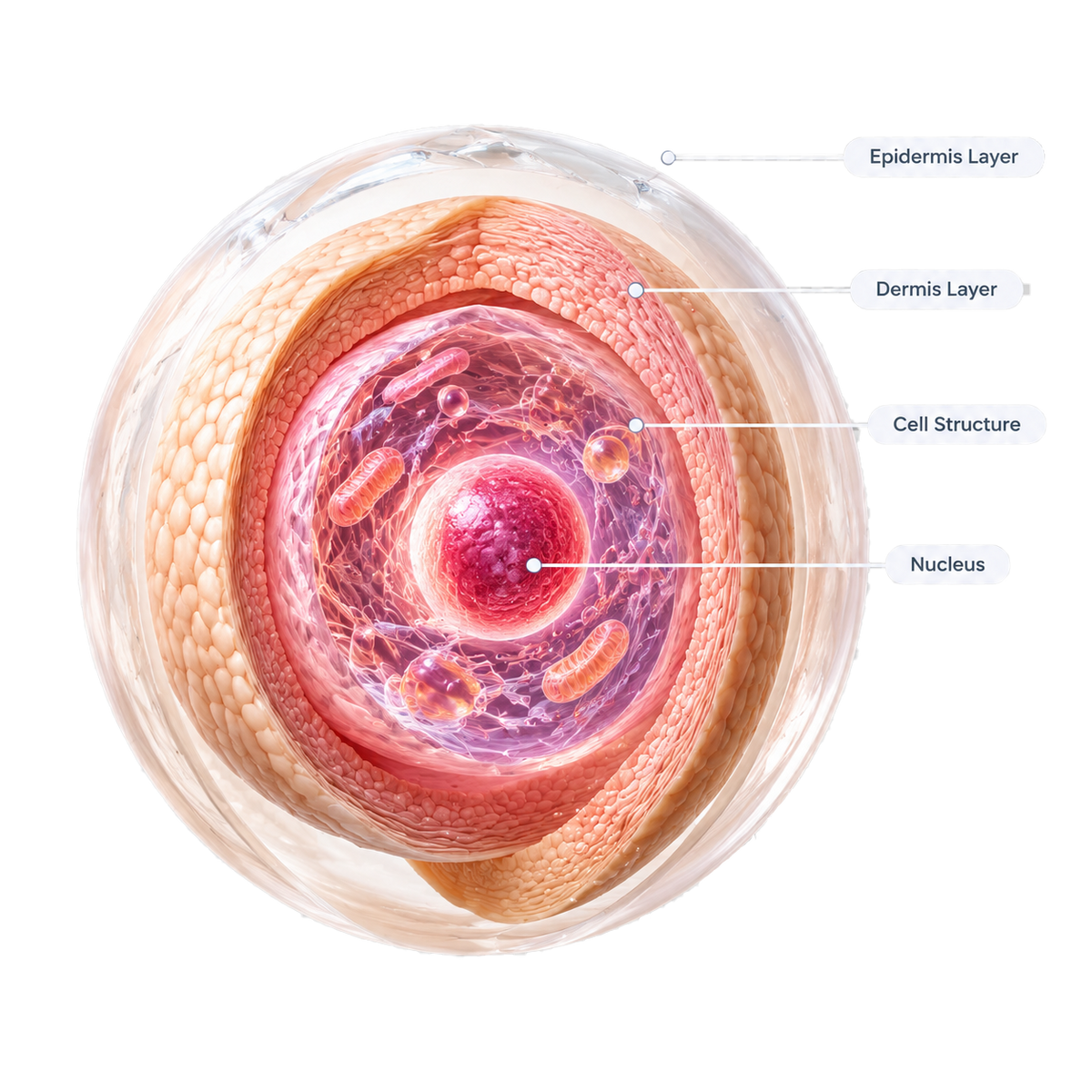 Exosome skincare technology illustration
