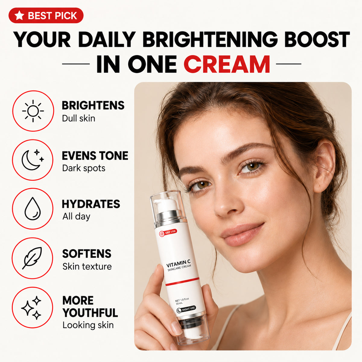 Dual Chamber Vitamin C Skincare Cream