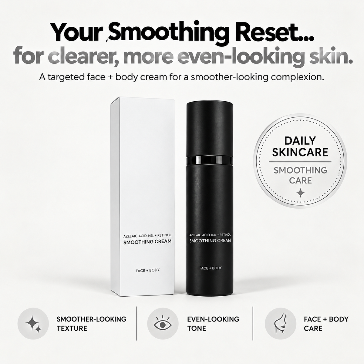 Azelaic Acid 14% + Retinol Smoothing Cream—Uneven Tone, Fine Lines & Rough Texture