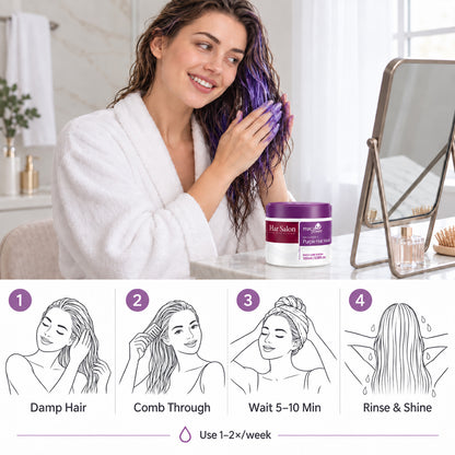 Purple Hair Mask — Neutralize Brass, Keep Your Blonde Cool