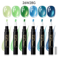 6 Colors Cat Eye One-Step Gel Pens -G