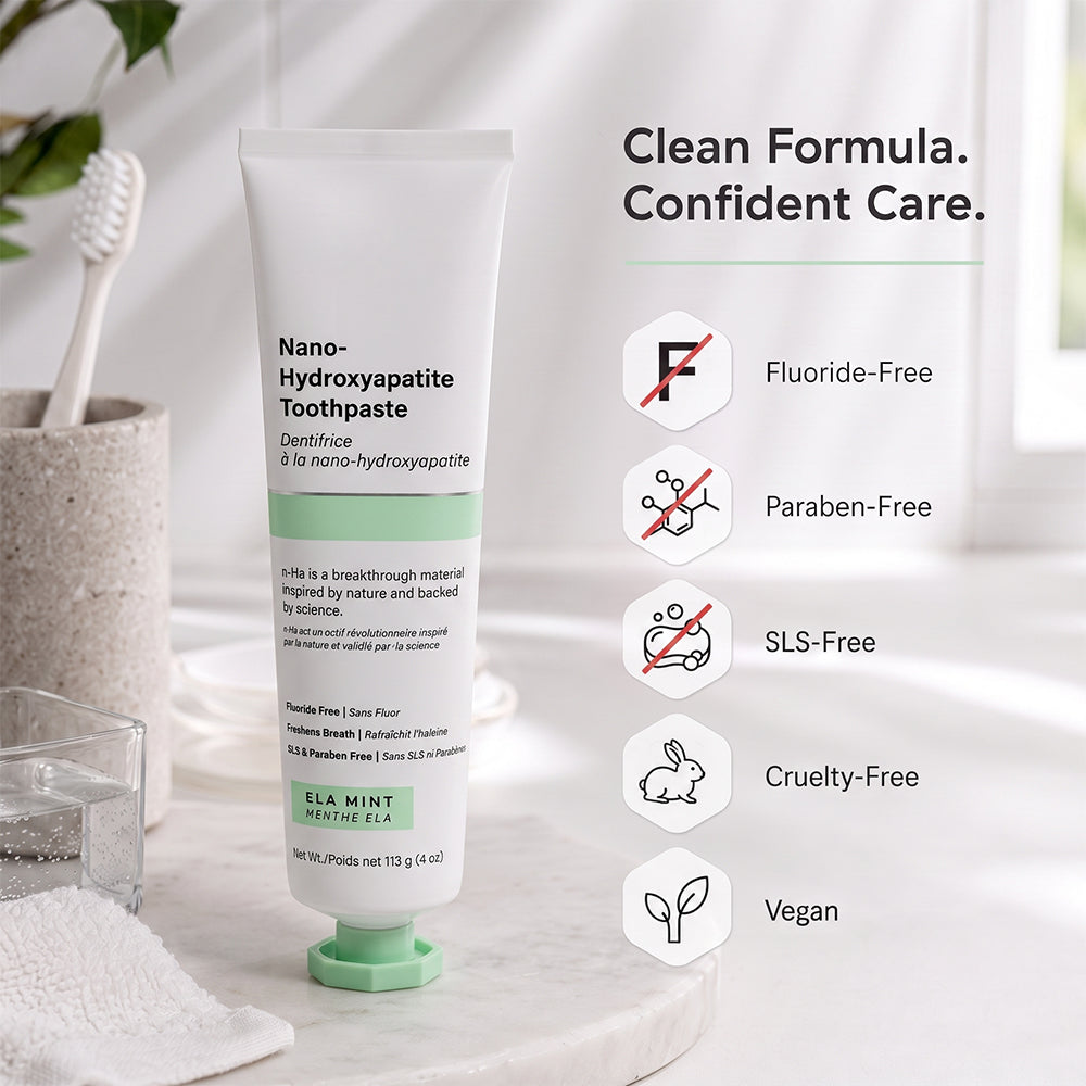 Nano-Hydroxyapatite Toothpaste, Fluoride Free Toothpaste, Appropriate for Sensitive Teeth🦷