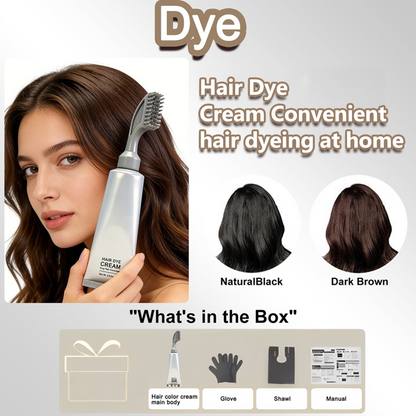 Unisex Grey Coverage Hair Dye with Hair Care