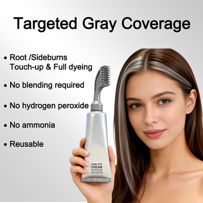 Unisex Grey Coverage Hair Dye with Hair Care