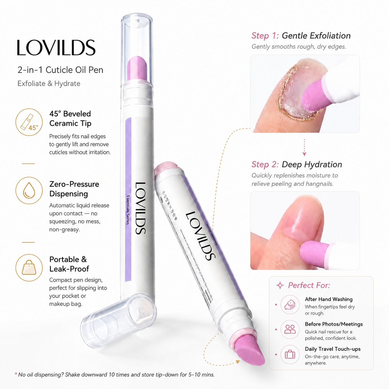 LOVILDS 2-in-1 cuticle care system