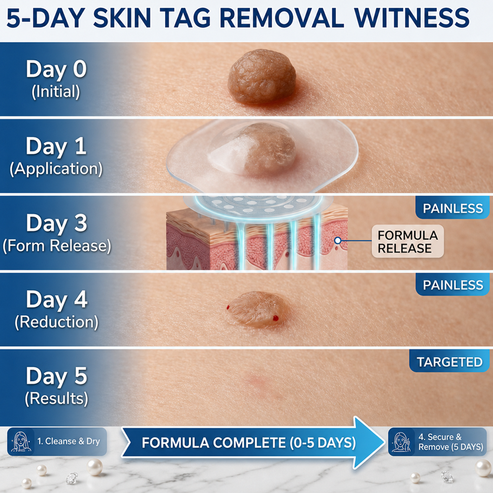 🎁 2-in-1 Microneedle & Hydrocolloid Patch | Raised Moles,Acne,  Flat Warts & Skin Tags Remover | Improves Wrinkles, Scars & Blemishes | Invisible Pimple Patches for Face & Body