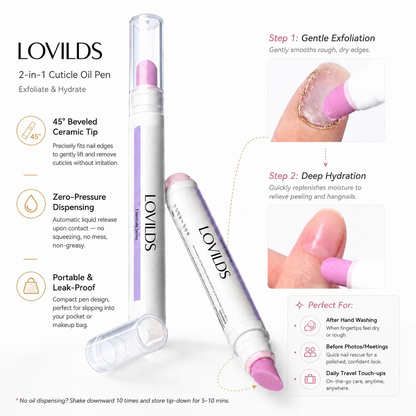 LOVILDS 2-in-1 Cuticle Care Pen