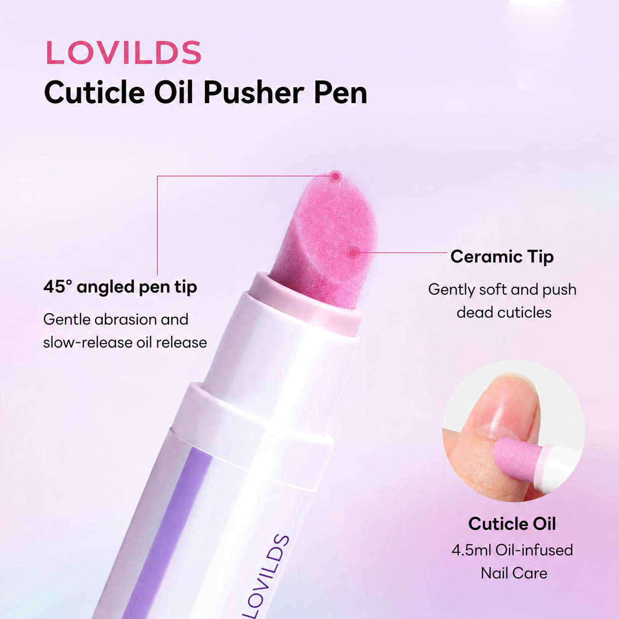 LOVILDS 2-in-1 Cuticle Care Pen
