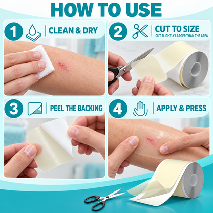 Hydrocolloid Acne Patch Roll – Cut to Any Size, 2 in × 16 ft