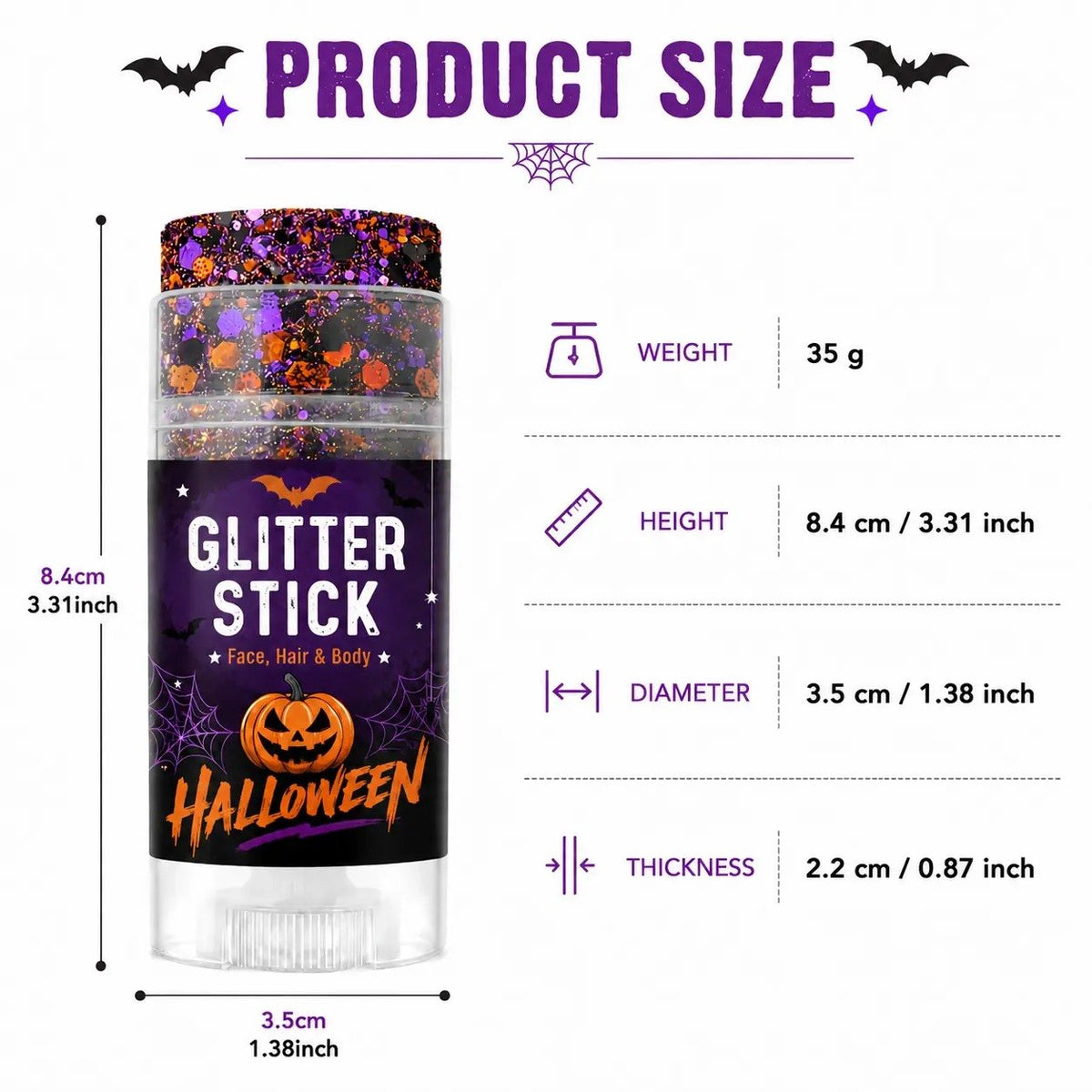 🔥Buy 1 Get 1 Free🎃Halloween Glitter Stick for Face, Hair & Body, Sparkle Makeup Accessory