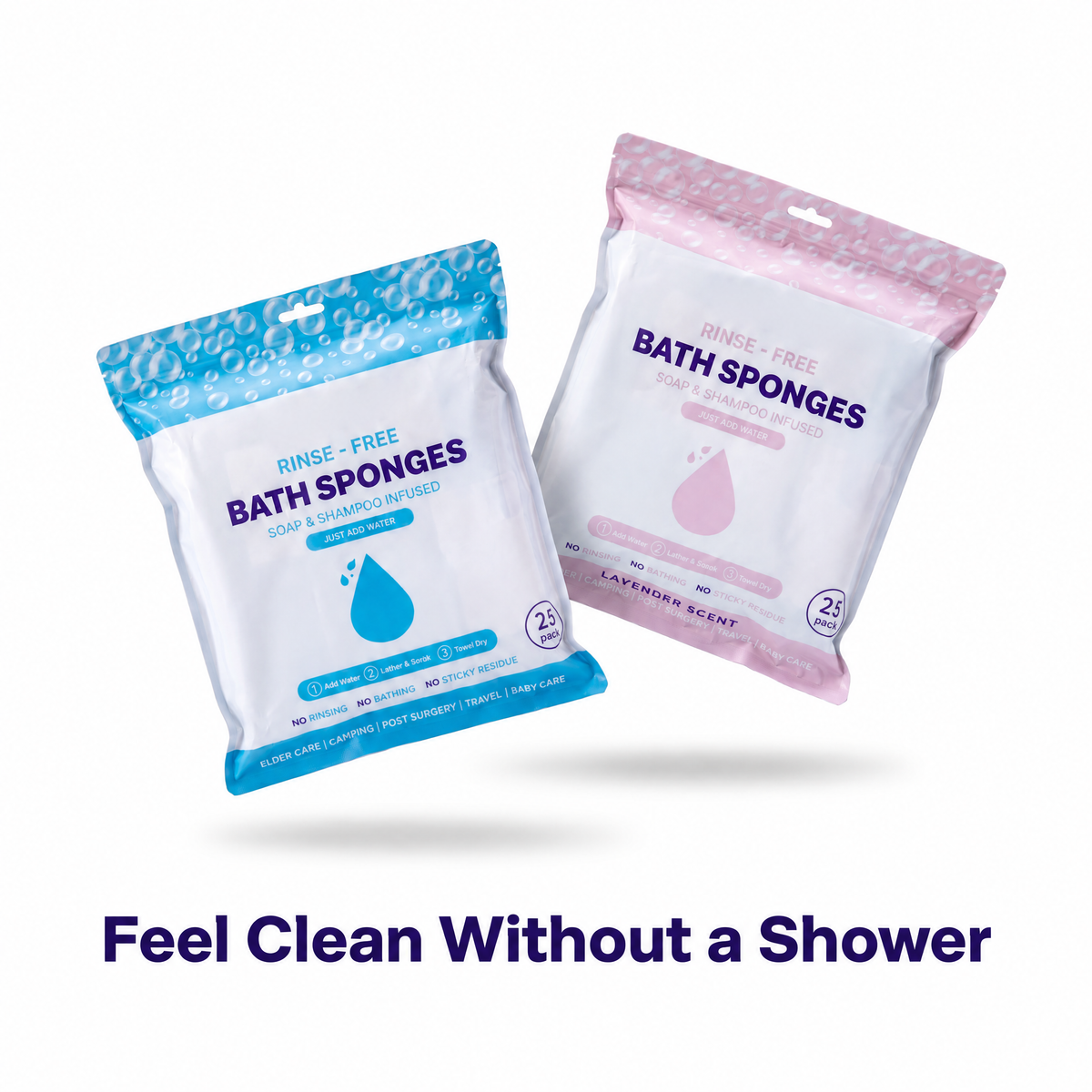 Tenderly Rinse-Free Bath Sponges 1